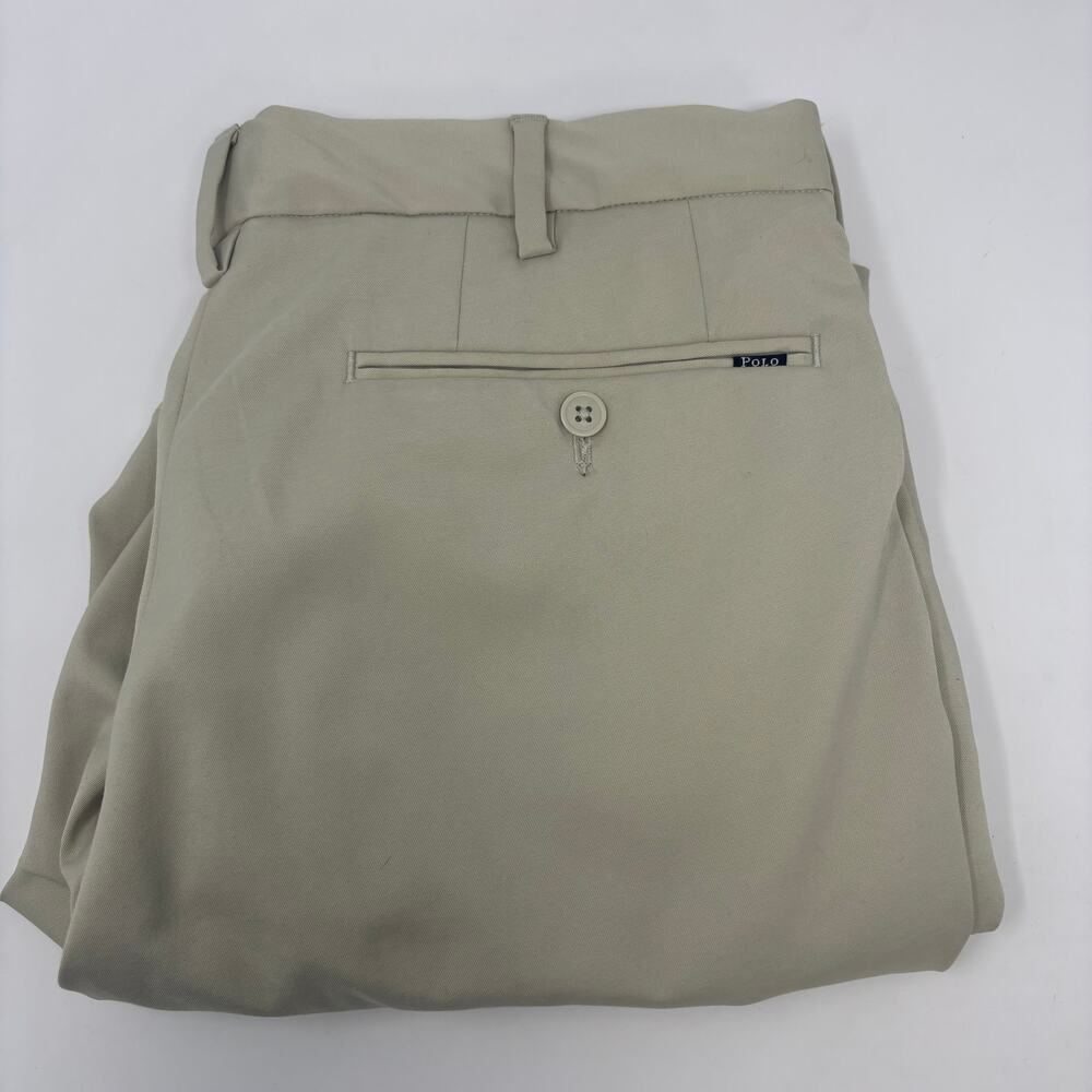 Polo Ralph Lauren Mens Sz32 Beige Performance Flat Front‎ Shorts